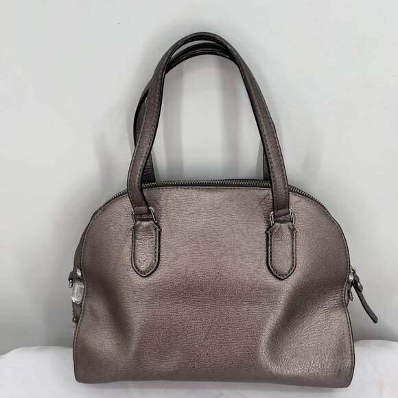 Kate Spade New York Metallic Leather Satchel with Crystal Embellishments - Picture 2 of 15